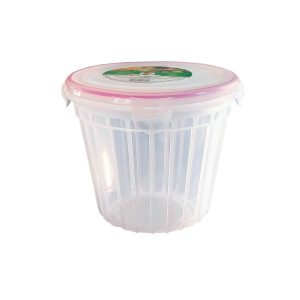 Contenedor de moldes de silicona con tapa para cocina y repostería.