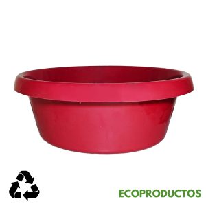Cubeta redonda de plástico ecológica para jardinería y cultivo de plantas.