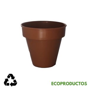2. maceta de plástico para jardinería, color terracota, resistente y ecológica.