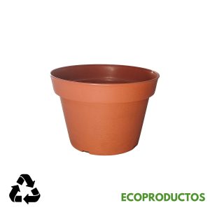 Jarrón de plástico para jardinería y decoración, ecológico y resistente.