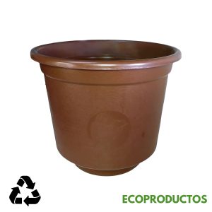 Fondo de maceta de barro terracota, ideal para plantas y decoración exterior.