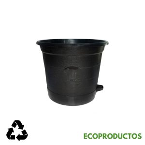 Maceta de plástico black para jardinería y cultivo, resistente y durable.
